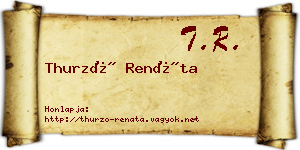 Thurzó Renáta névjegykártya