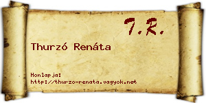 Thurzó Renáta névjegykártya
