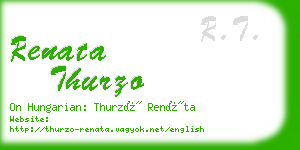 renata thurzo business card